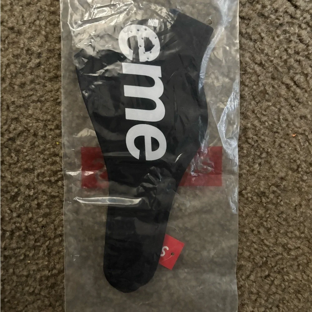 Supreme Black and White Logo Face Mask